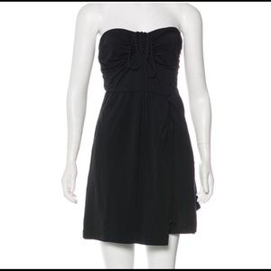 Jill Stuart Black Strapless Silk Jersey Dress NWOT